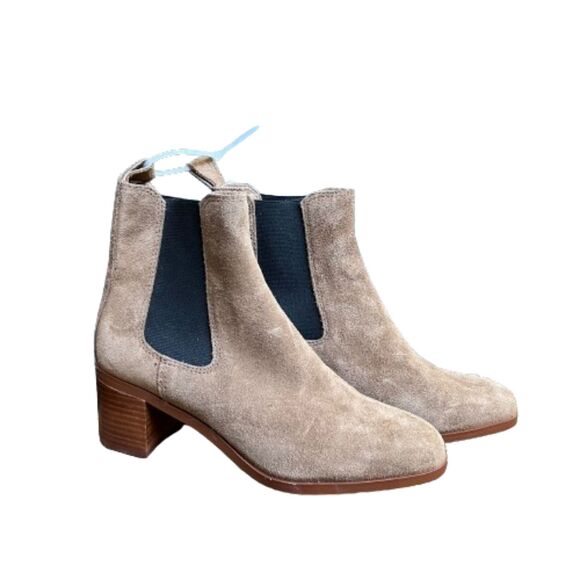 Steve Madden Womens Brown Suede Leather Chelsea Block Heel Boots Size 8M - Picture 4 of 5